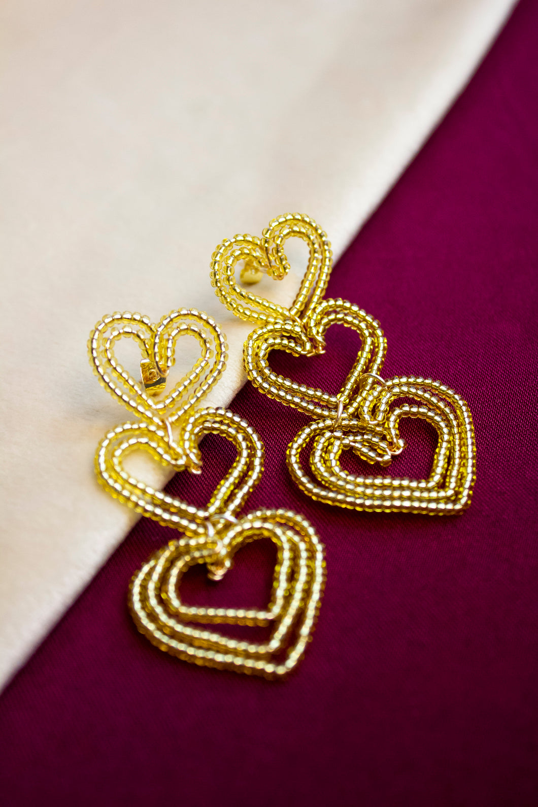 Golden Heart Earrings