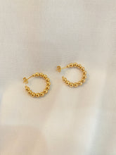 Load image into Gallery viewer, Best Seller! Gold-Filled Beaded Hoops
